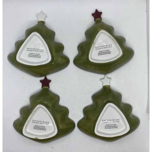 Pottery Barn Seasons Greetings  Christmas
Tree Appetizer/ Dessert Bowl Set of 4 - Picture 3 of 4